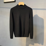 Maël | Mock Neck Solid Color Bottoming Shirt Casual Sweater