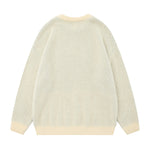 Nancy | Letter Dragon Jacquard And Fleece Lining Sweater Autumn And Winter