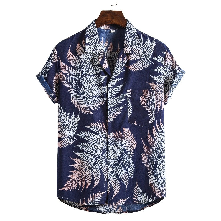 Archer | Men Short sleeved beach shirts men New printed T shirt