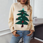 Willow | Christmas Tree Pullover Women's Round Neck Loose Sweater