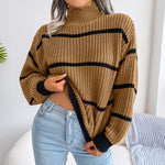 Justine | Knitted sweater half turtleneck sweater