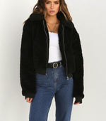 Adelaide | Women's Velvet Thick Lapel Short Jacket