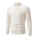 Simon | Men's Solid Color Stand Collar Sweater Sweater