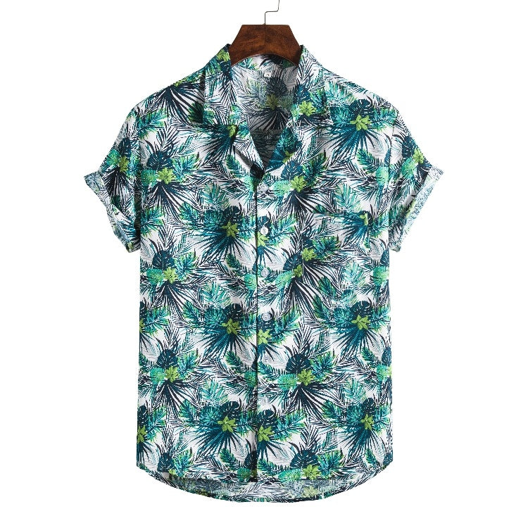 Archer | Men Short sleeved beach shirts men New printed T shirt