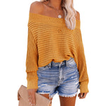 Savannah | Bat sleeve off-the-shoulder sweater