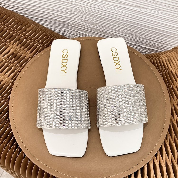 Héloïse | Rhinestone flip flops for women