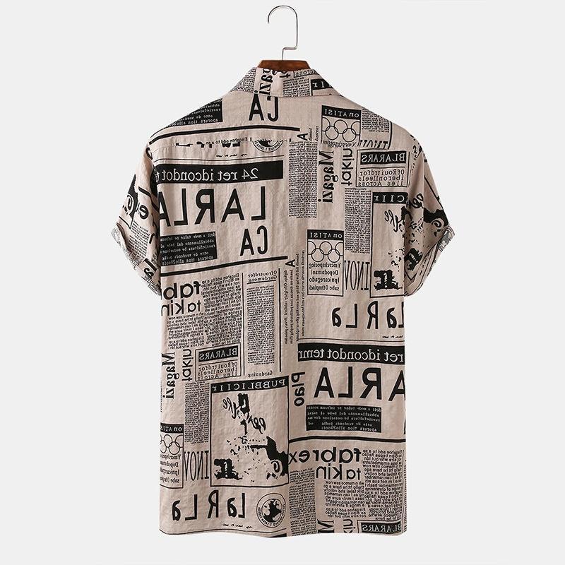 Léo | Joshua - Men Shirts Vintage Newspaper