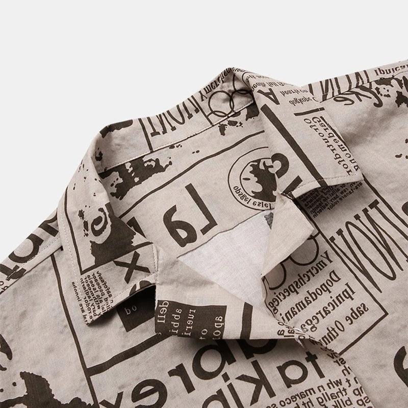 Léo | Joshua - Men Shirts Vintage Newspaper