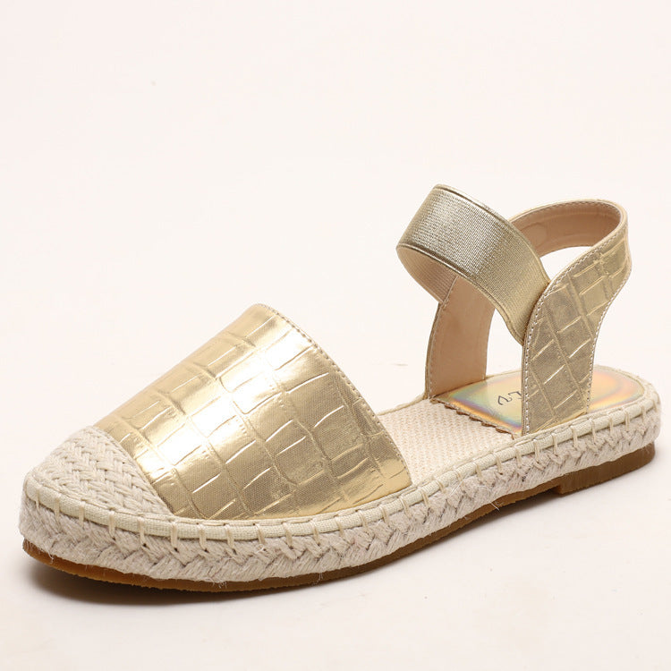 Océane |Plus Size Straw Woven Soft Sole Shoes