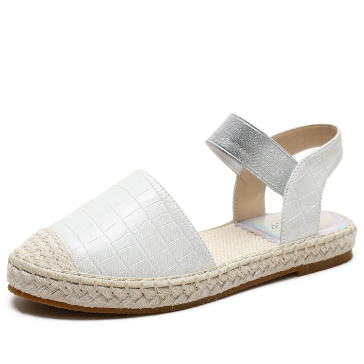 Océane |Plus Size Straw Woven Soft Sole Shoes