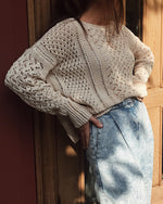 Scarlett | Casual Solid Color Round Neck Loose Openwork Knitted Sweater