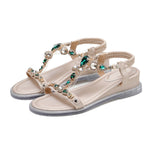 Océane | Fashion Wedge Heel Rhinestone Beach Sandals