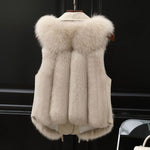 Sierra | Elegant Patchwork Faux Fox Fur Vest Jacket