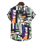 Archer | Men Short sleeved beach shirts men New printed T shirt