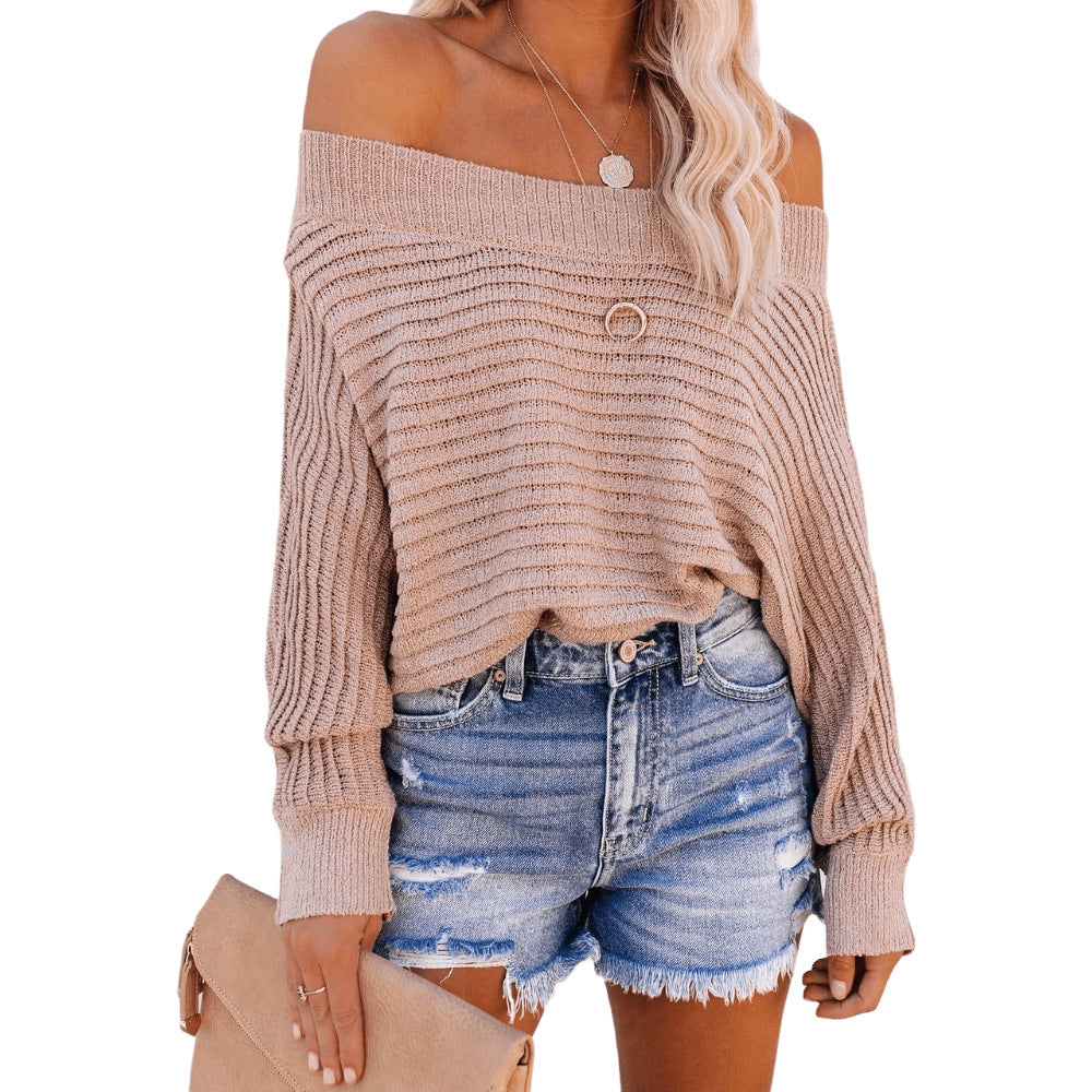 Savannah | Bat sleeve off-the-shoulder sweater