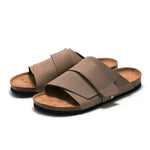 Leo | Couple Beach Wear Leather Surface Cork Sandals