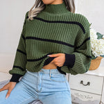 Justine | Knitted sweater half turtleneck sweater