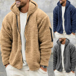 Noah | Men's Hooded Jackets Autumn Winter Double-sided Fleece Warm Zipper Coat