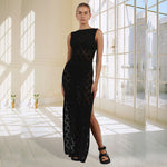 Grace | Women's Hollow Knit Long Dress