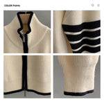 Aiden | Lightly Mature Turtleneck Cardigan Trendy Stand Collar Sweater