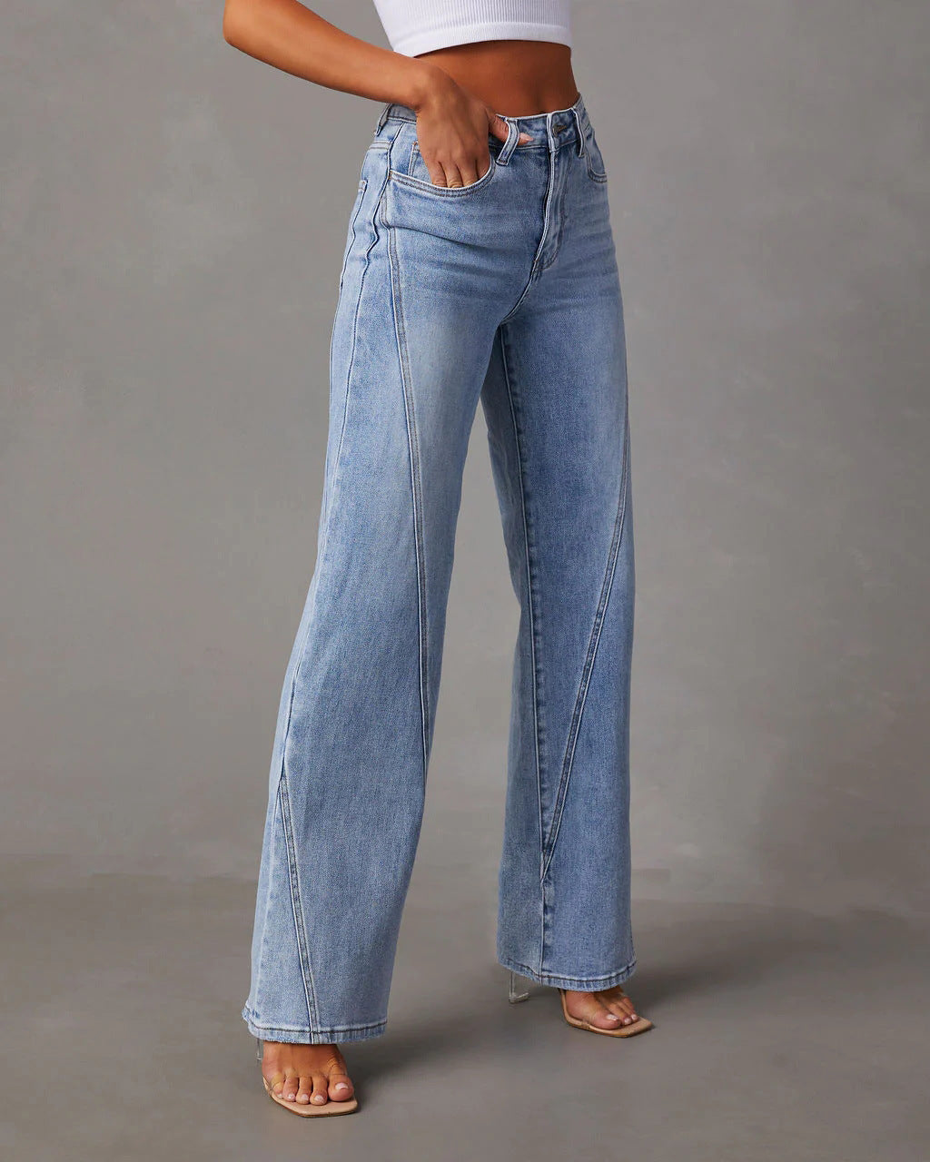 Alice | Casual Patchwork Women's Wide Leg Jeans