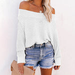 Savannah | Bat sleeve off-the-shoulder sweater