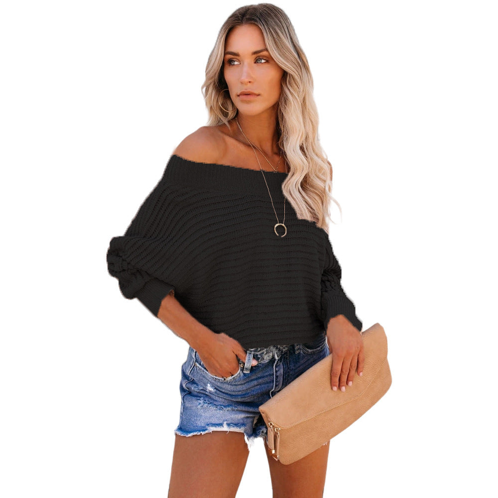 Savannah | Bat sleeve off-the-shoulder sweater