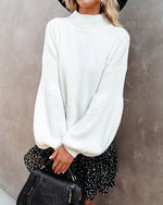 Roxane | Mid-high collar base solid color sweater