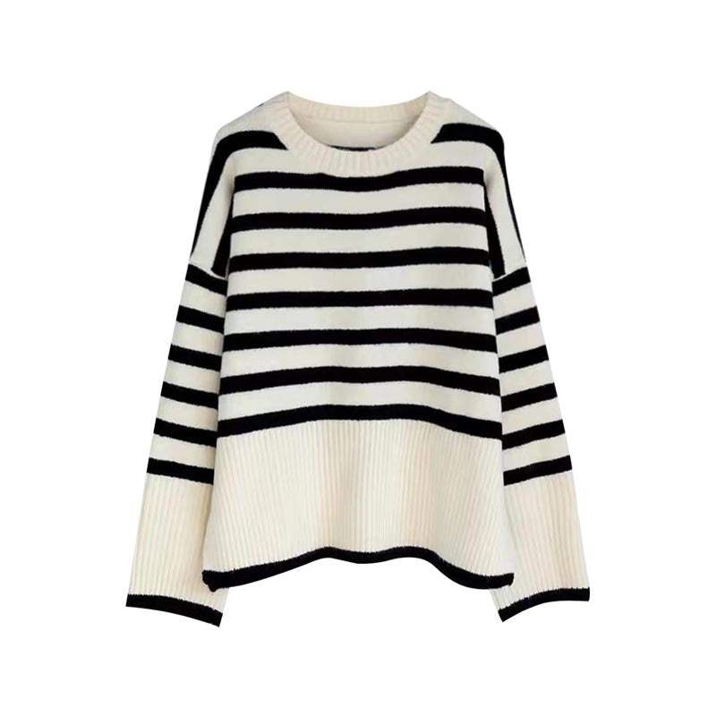 Ella | Youthful Appearance Style Striped Sweater for Women