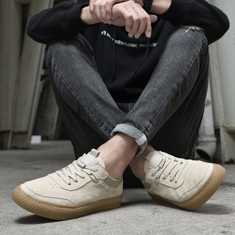 Angelo | Men Low Top Nubuck Leather Sneakers