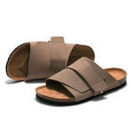 Leo | Couple Beach Wear Leather Surface Cork Sandals