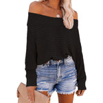 Savannah | Bat sleeve off-the-shoulder sweater