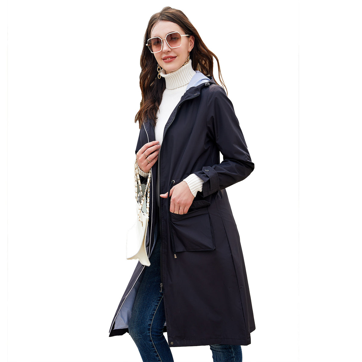 Ninon | Women's Casual Long Windbreaker