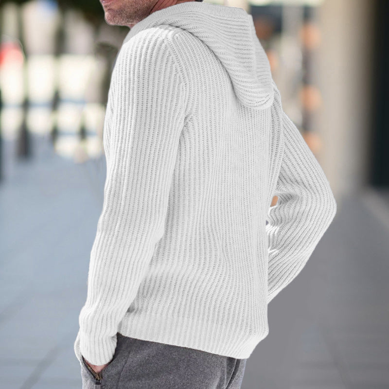 Calvin | Men's Knitwear Hooded Long Sleeve Knitted