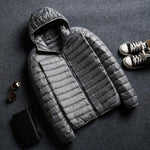 Kylian | Men's Stand Collar Hooded Short Ultra-thin Down Jacket