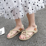 Oriane | Women's Linen Woven Hemp Rope Sandals Beach Shoes