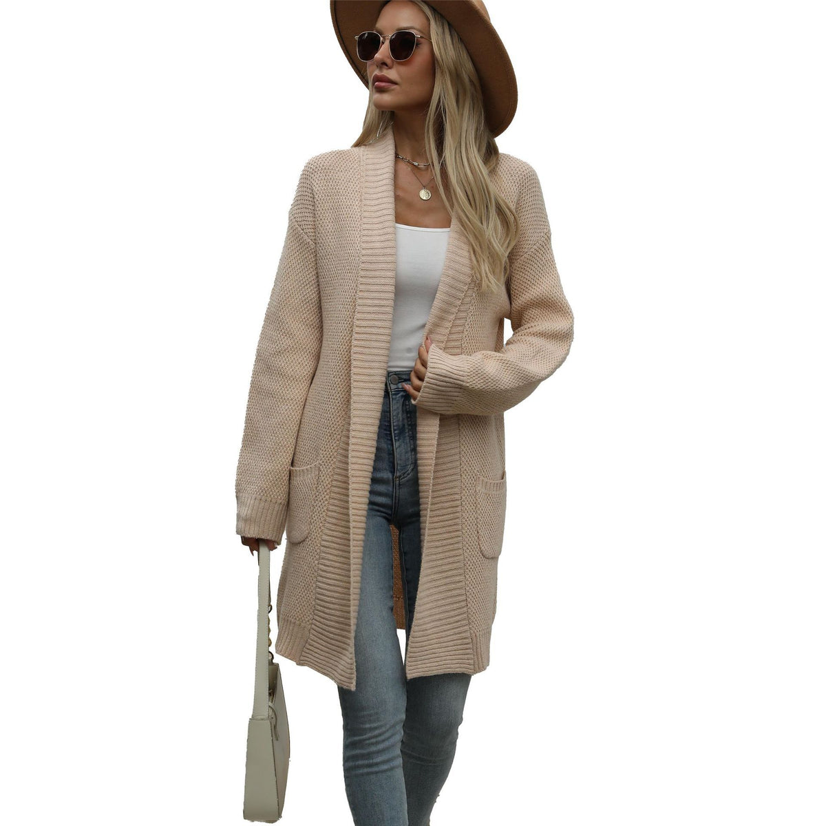 Maëlle | Lazy Sweater Loose Lapels Long Coat For Women