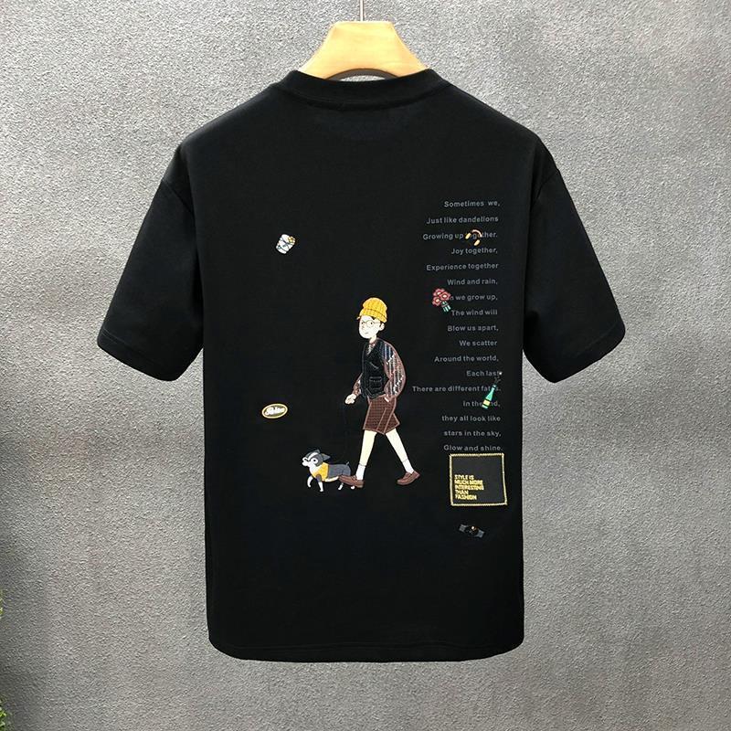 Jacob | Cartoon Printed Short-sleeved T-shirt Men's Clothes Men's Loose T-shirt