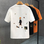 Jacob | Cartoon Printed Short-sleeved T-shirt Men's Clothes Men's Loose T-shirt