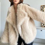 Faye | Luxe Medium-Length Fox Fur Collar Coat