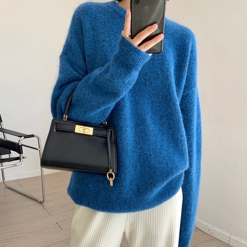 Alix | Women's Autumn And Winter New Klein Blue Sweater