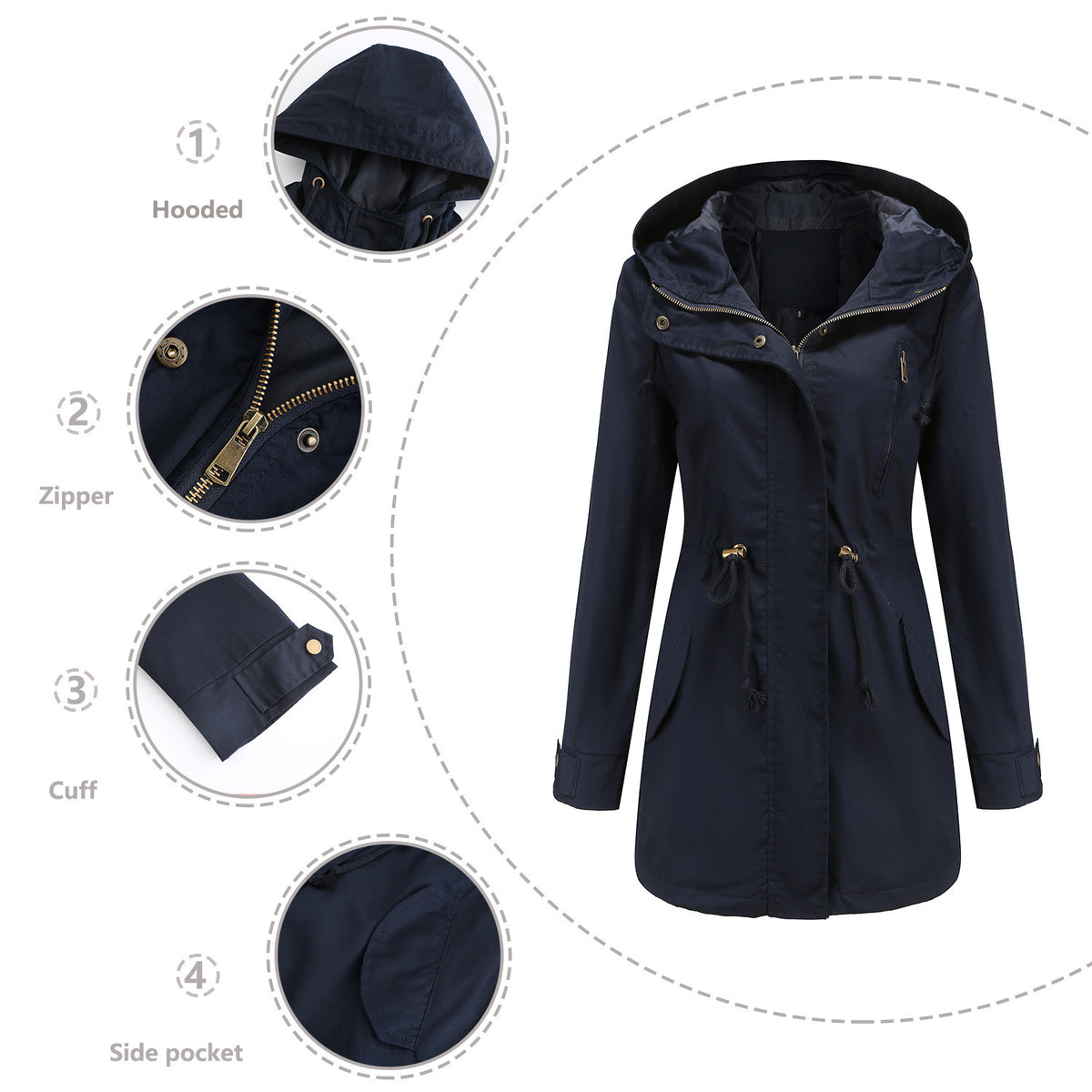 Daphné | New Cotton Anorak Women's Spring And Autumn Coat