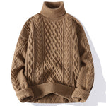 Valentin | Vintage Jacquard Turtleneck Thick Sweater Men