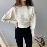 Alison | Feminine Temperament Wears Round Neck Short Sweater