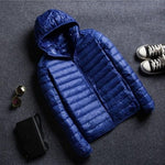 Kylian | Men's Stand Collar Hooded Short Ultra-thin Down Jacket