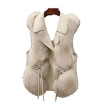 Sierra | Elegant Patchwork Faux Fox Fur Vest Jacket