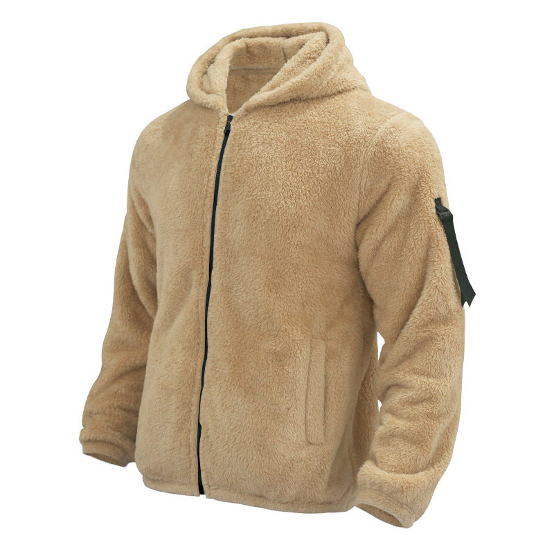 Noah | Men's Hooded Jackets Autumn Winter Double-sided Fleece Warm Zipper Coat