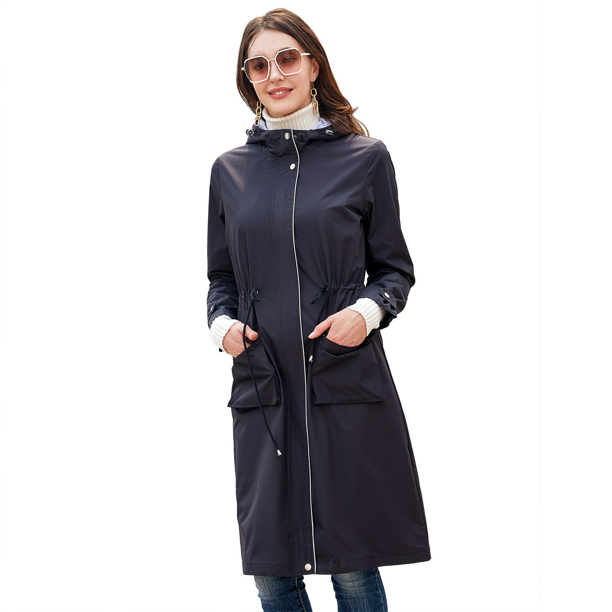 Ninon | Women's Casual Long Windbreaker