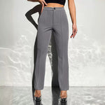 Victoire | Small slimming straight pants with matching elastic belt