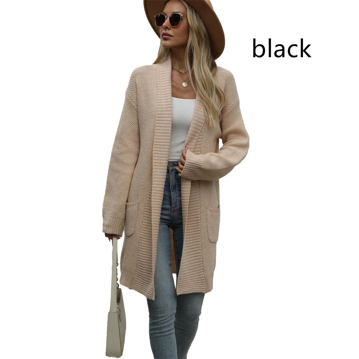 Maëlle | Lazy Sweater Loose Lapels Long Coat For Women